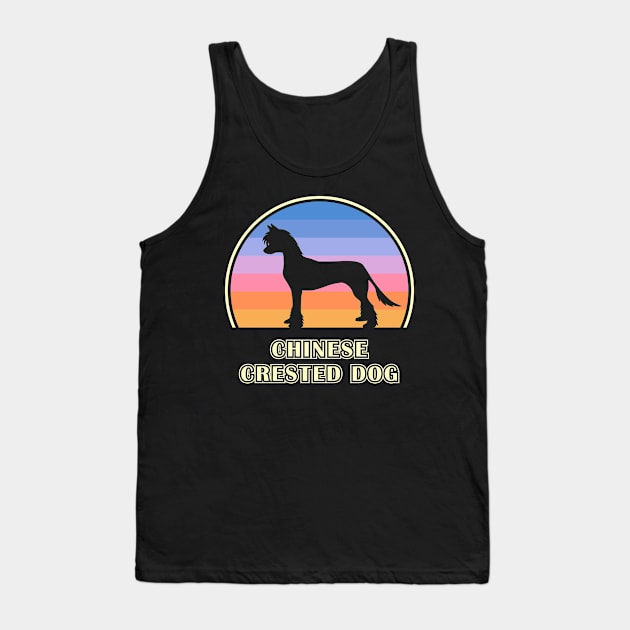 Chinese Crested Dog Vintage Sunset Dog Tank Top by millersye